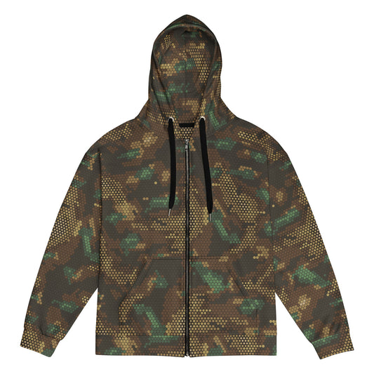 Multi-terrain Dot CAMO Unisex zip hoodie - 2XS - Zip Hoodies