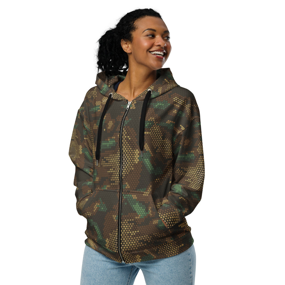 Multi-terrain Dot CAMO Unisex zip hoodie