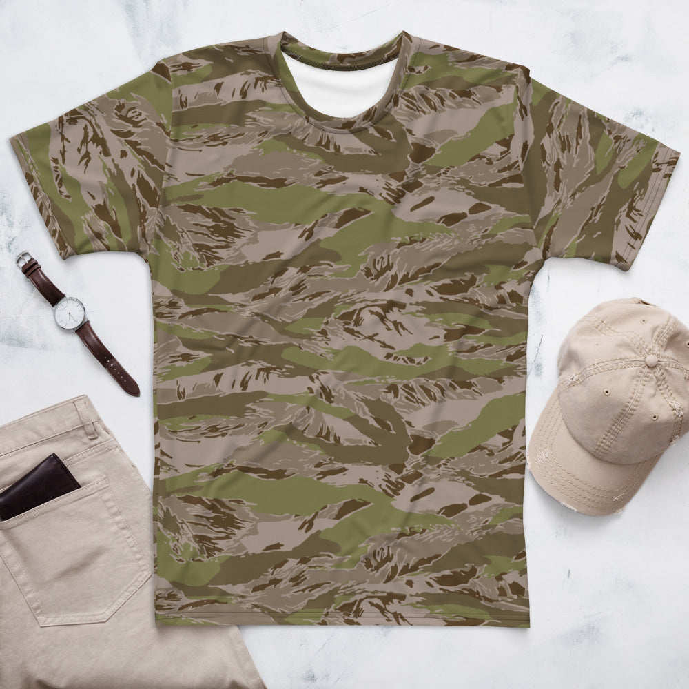 Multi-terrain Tiger Stripe Arid CAMO Men’s t-shirt - XS - Mens T-Shirt