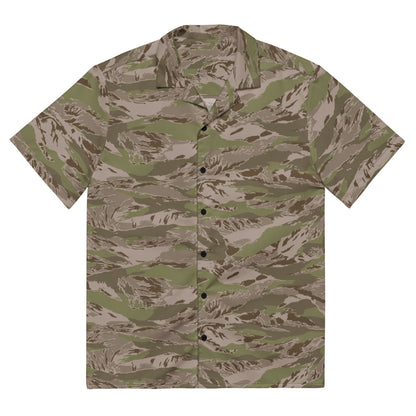 Multi-terrain Tiger Stripe Arid CAMO Unisex button shirt - 2XS - Button Shirt