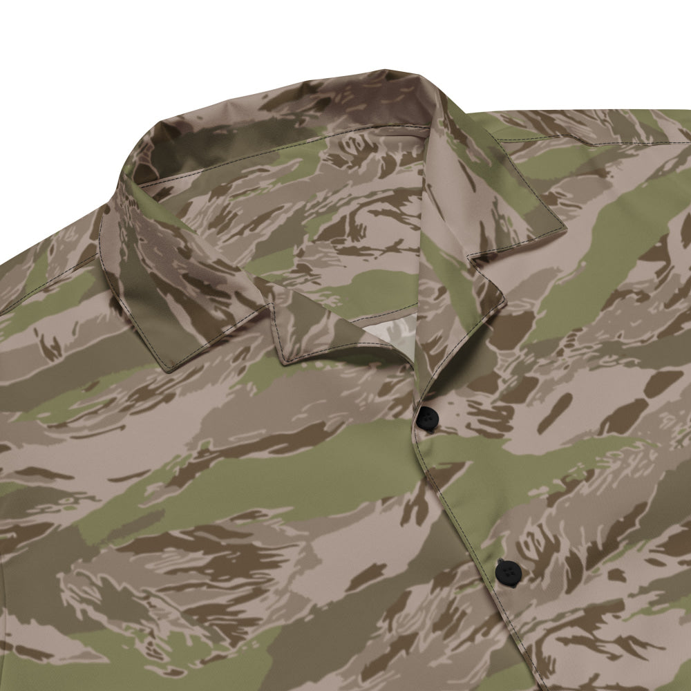 Multi-terrain Tiger Stripe Arid CAMO Unisex button shirt - Button Shirt