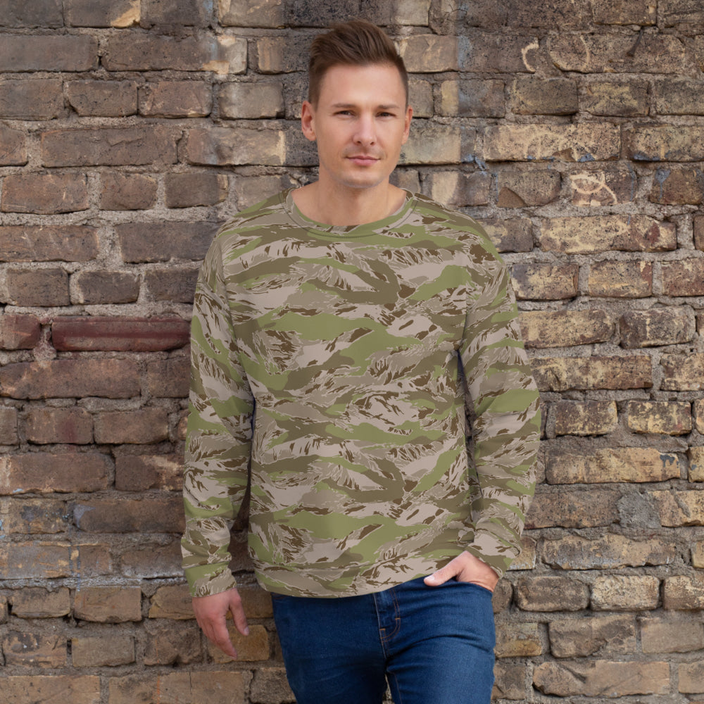 Multi-terrain Tiger Stripe Arid CAMO Unisex Sweatshirt - XS