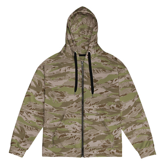 Multi-terrain Tiger Stripe Arid CAMO Unisex zip hoodie - Zip Hoodie