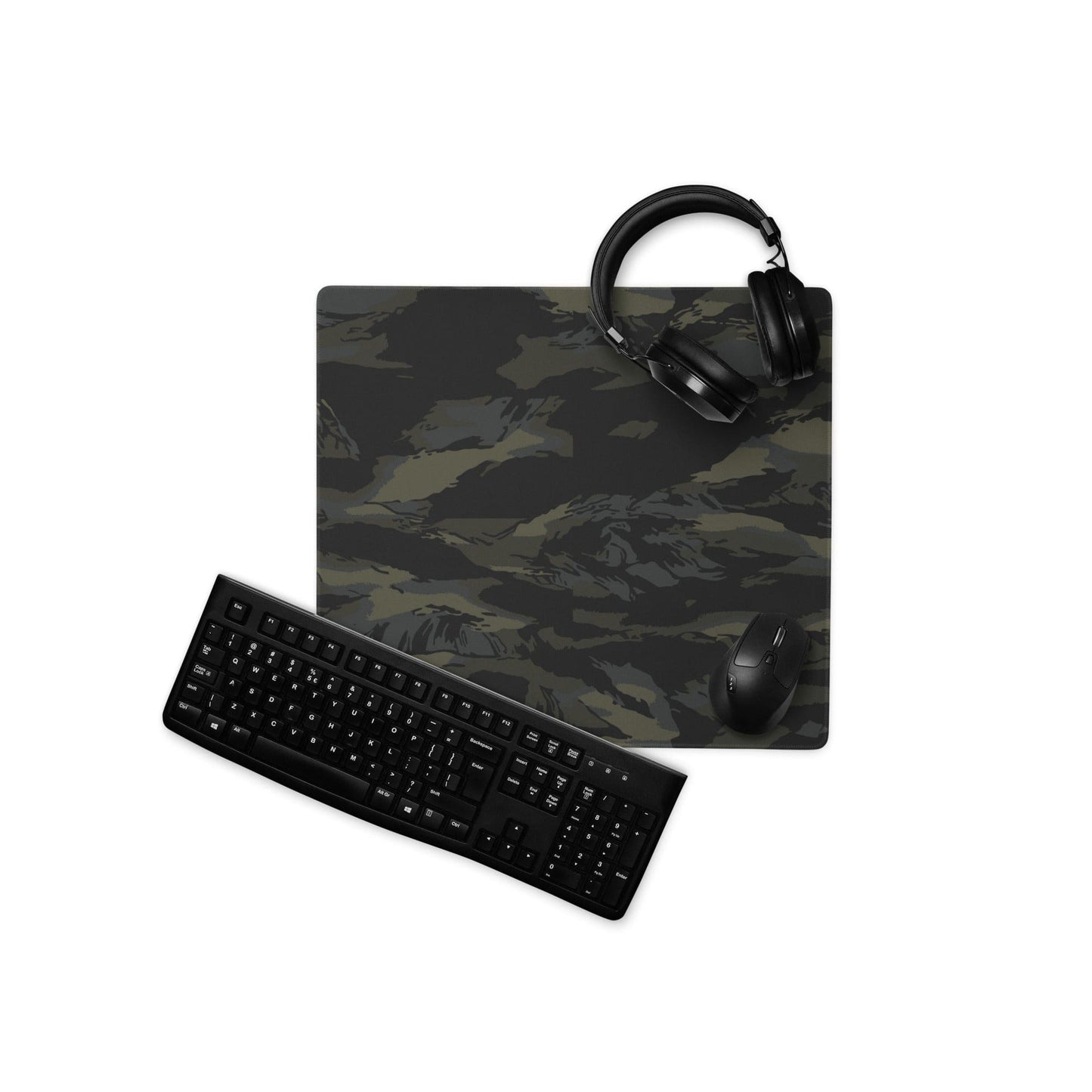 Multi-terrain Tiger Stripe Black CAMO Gaming mouse pad - 18″×16″ - Mouse Pad