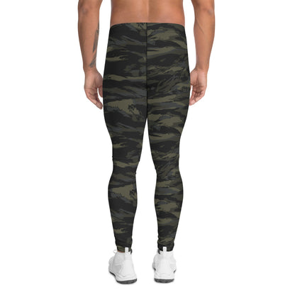 Multi-terrain Tiger Stripe Black CAMO Men’s Leggings - Mens