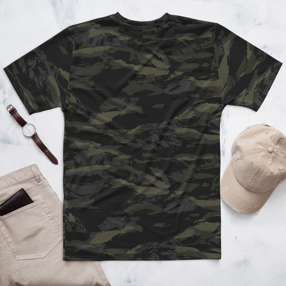 Multi-terrain Tiger Stripe Black CAMO Men’s t-shirt - Mens T-Shirt