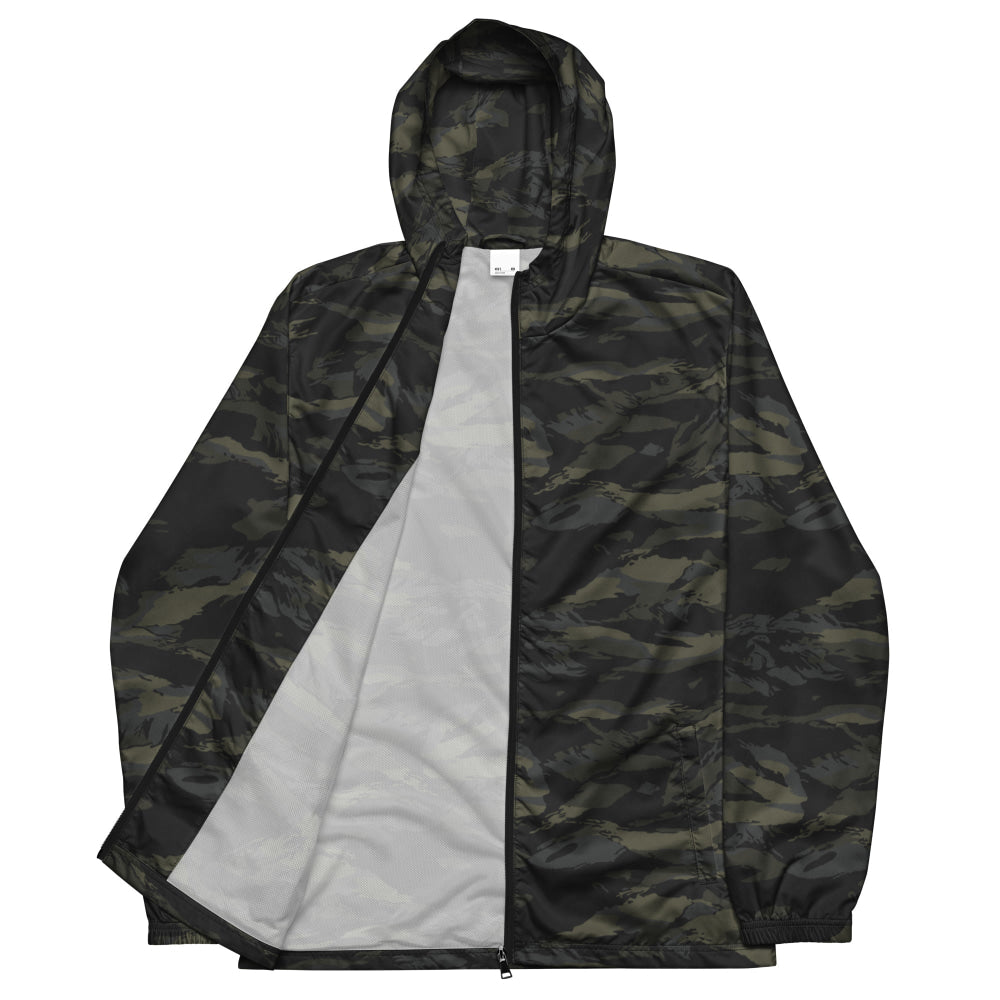 Multi-terrain Tiger Stripe Black CAMO Men’s windbreaker - Mens Windbreaker