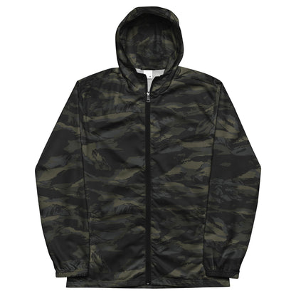 Multi-terrain Tiger Stripe Black CAMO Men’s windbreaker - Mens Windbreaker