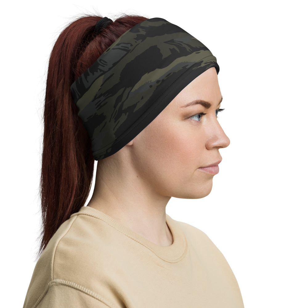 Multi-terrain Tiger Stripe Black CAMO Neck Gaiter