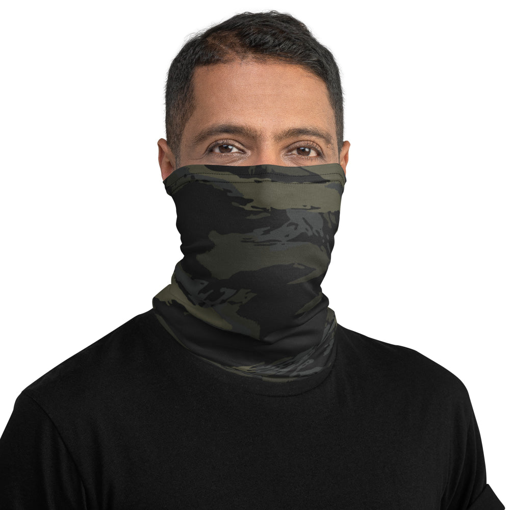 Multi-terrain Tiger Stripe Black CAMO Neck Gaiter