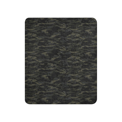 Multi-terrain Tiger Stripe Black CAMO Sherpa blanket - Blanket