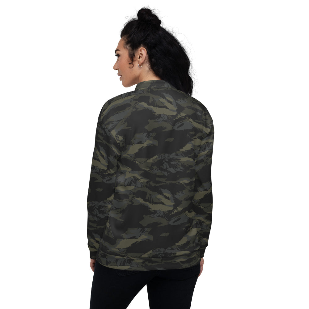 Multi-terrain Tiger Stripe Black CAMO Unisex Bomber Jacket