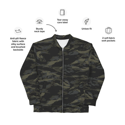 Multi-terrain Tiger Stripe Black CAMO Unisex Bomber Jacket