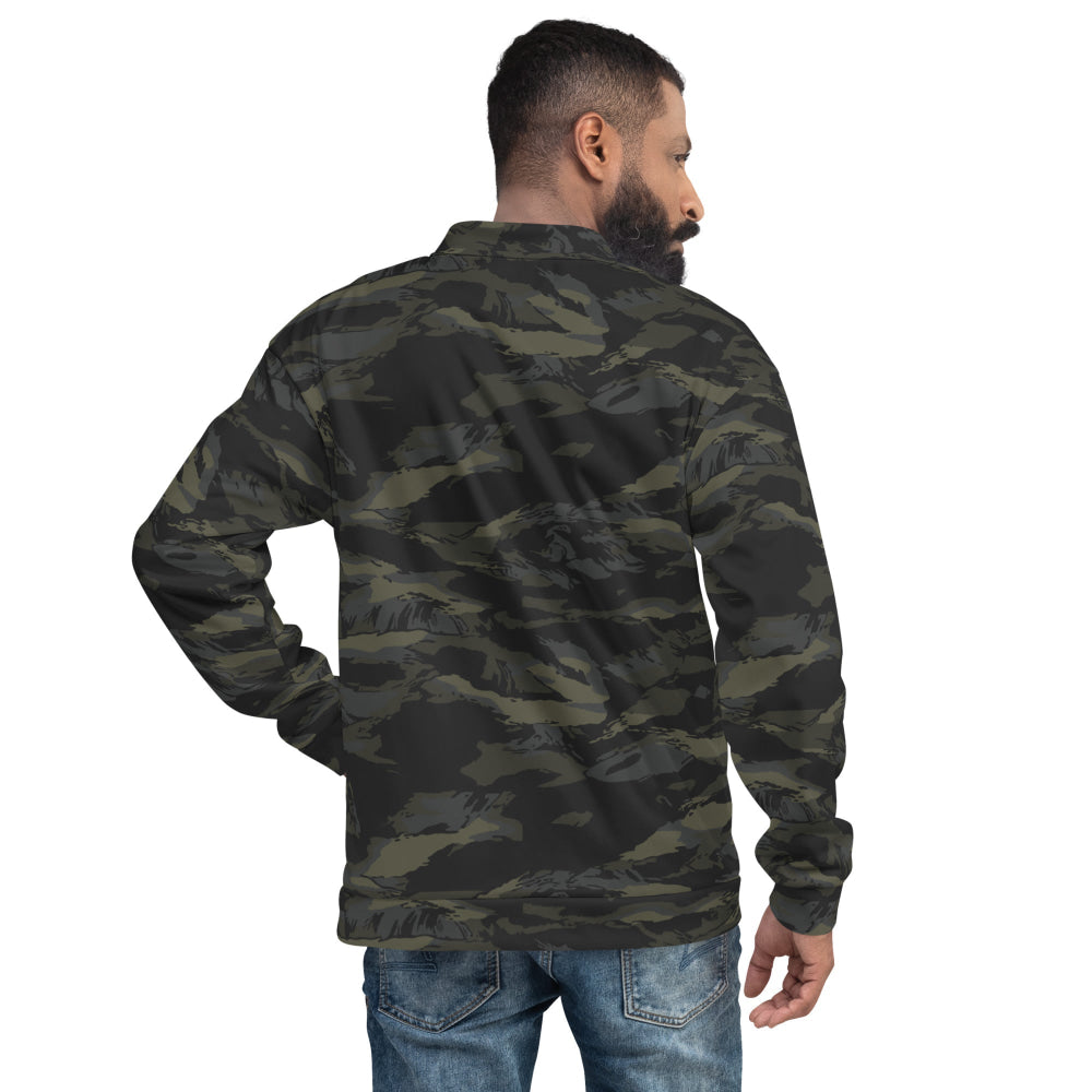 Multi-terrain Tiger Stripe Black CAMO Unisex Bomber Jacket