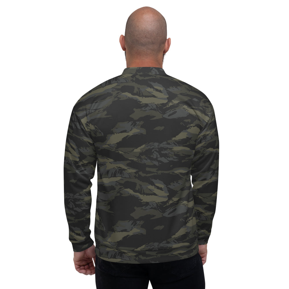 Multi-terrain Tiger Stripe Black CAMO Unisex Bomber Jacket