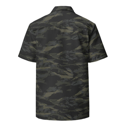 Multi-terrain Tiger Stripe Black CAMO Unisex button shirt - Button Shirt