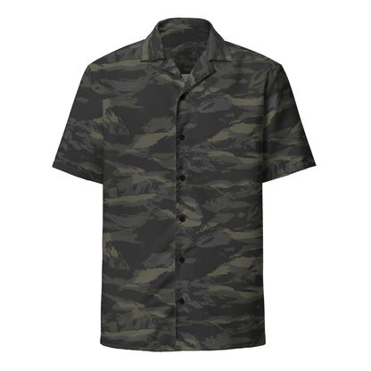 Multi-terrain Tiger Stripe Black CAMO Unisex button shirt - Button Shirt