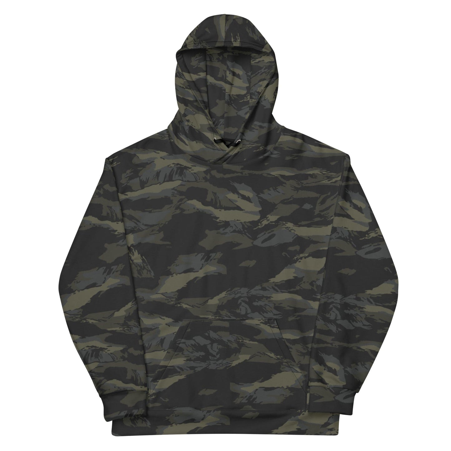 Multi-terrain Tiger Stripe Black CAMO Unisex Hoodie