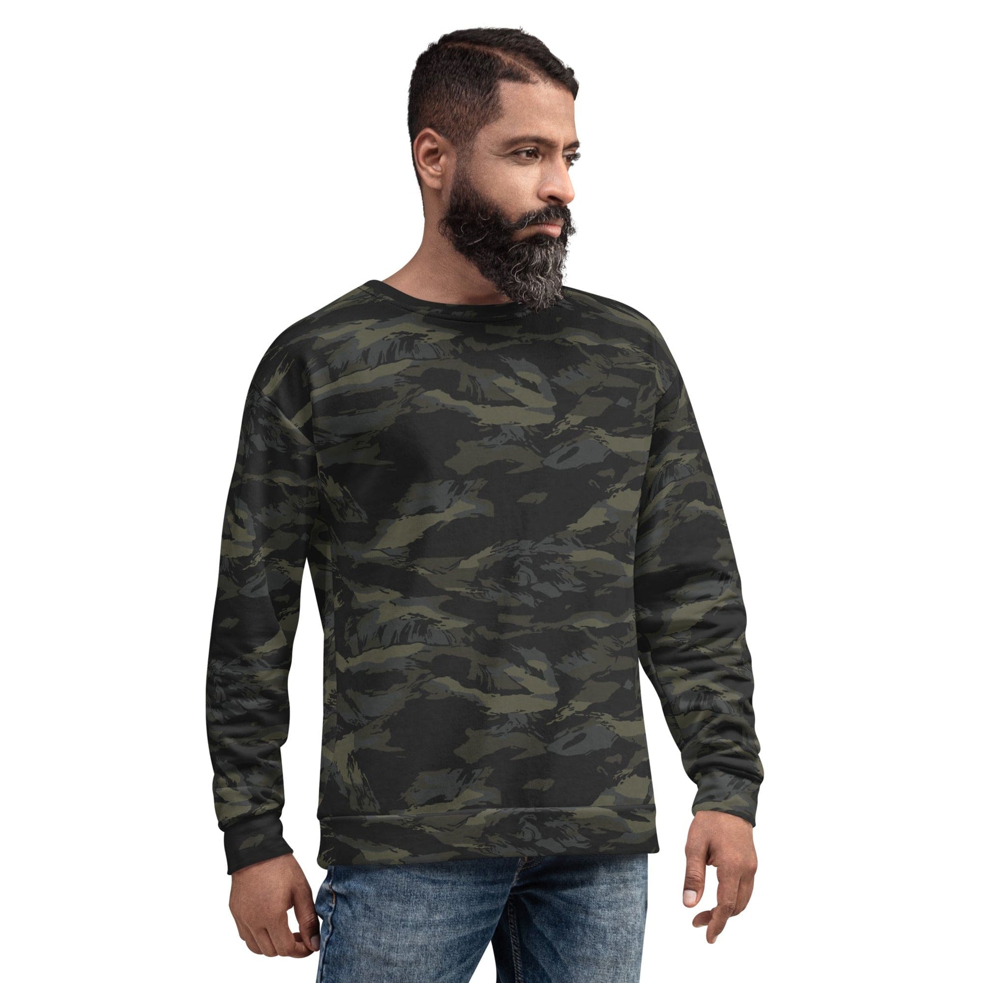 Multi-terrain Tiger Stripe Black CAMO Unisex Sweatshirt