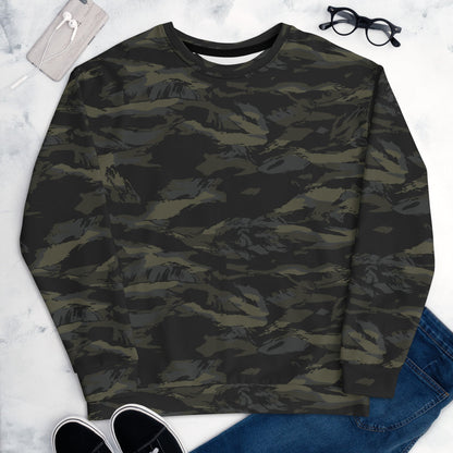 Multi-terrain Tiger Stripe Black CAMO Unisex Sweatshirt