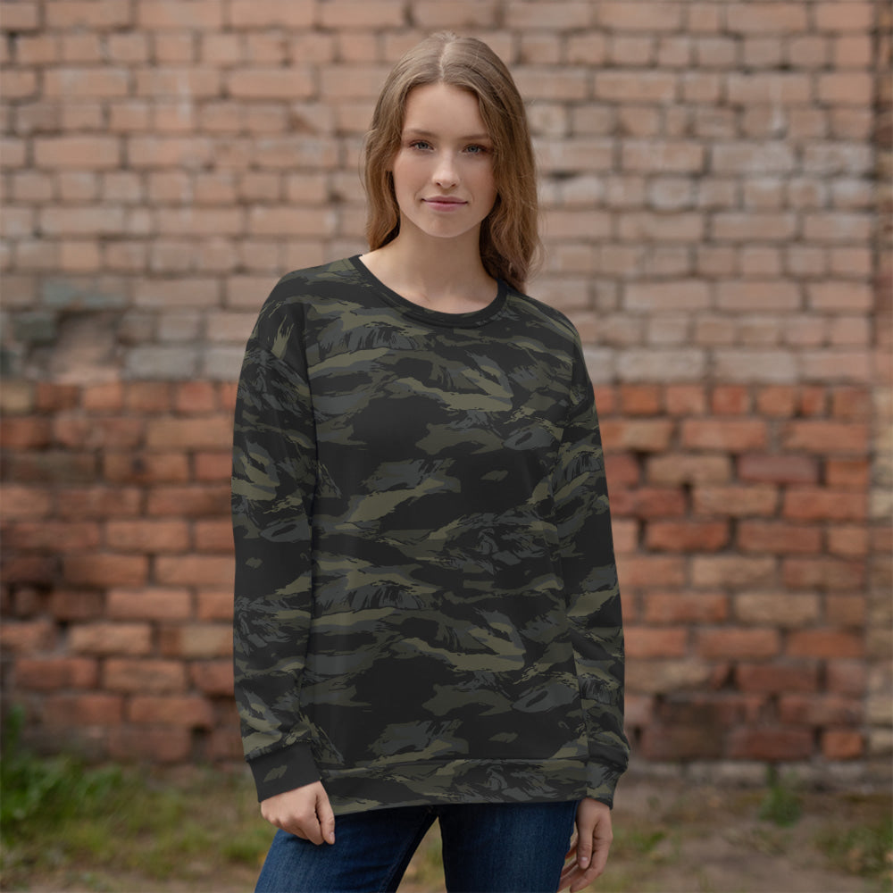 Multi-terrain Tiger Stripe Black CAMO Unisex Sweatshirt