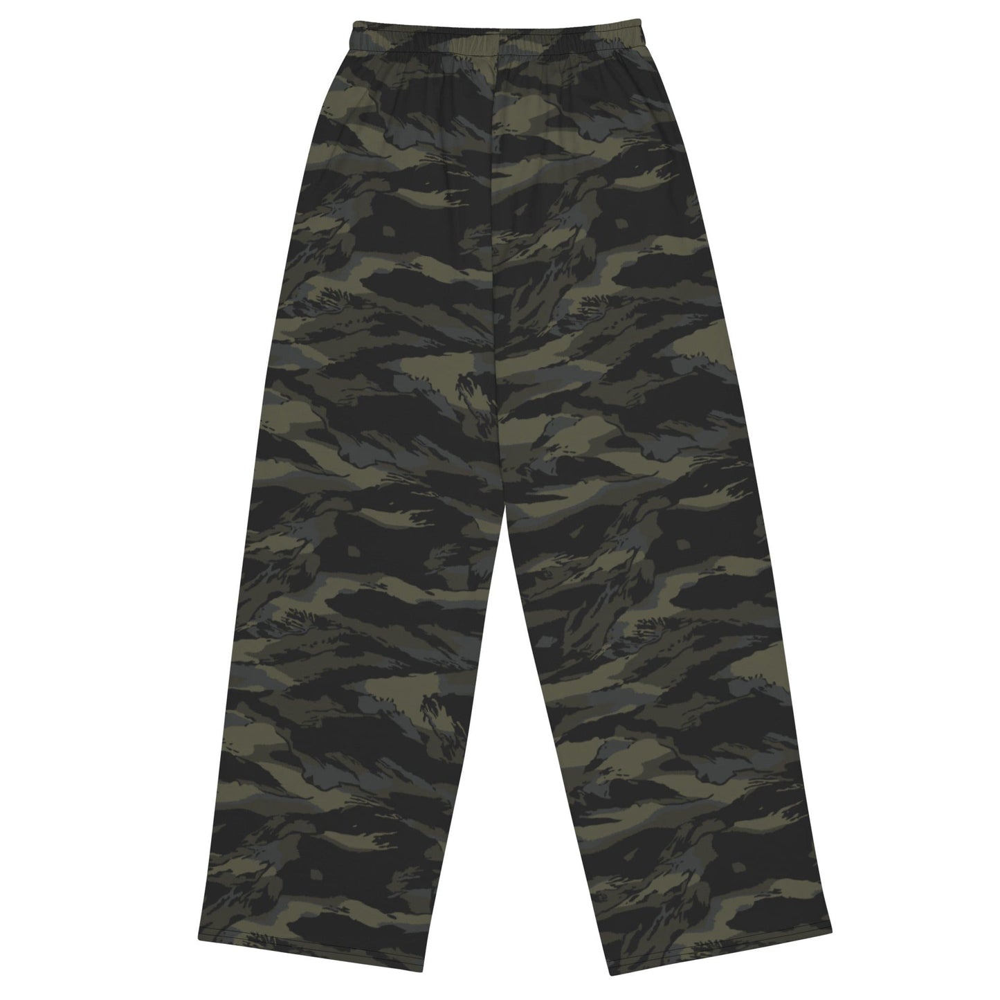 Multi-terrain Tiger Stripe Black CAMO unisex wide-leg pants - Unisex Wide-Leg Pants