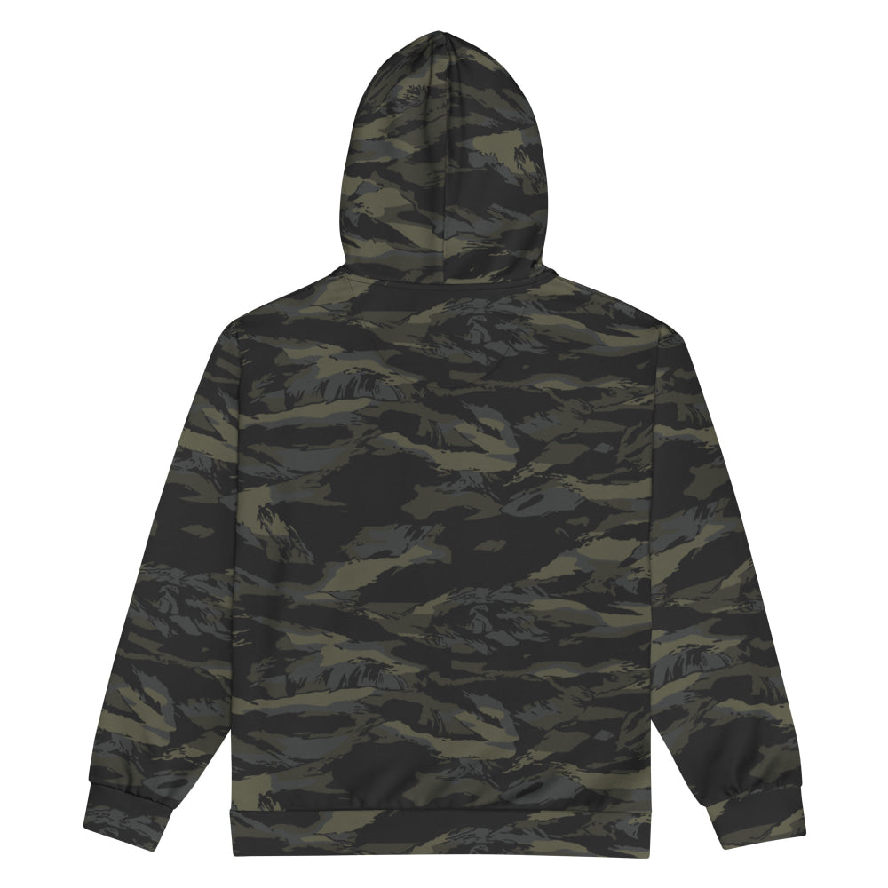 Multi-terrain Tiger Stripe Black CAMO Unisex zip hoodie - Zip Hoodie