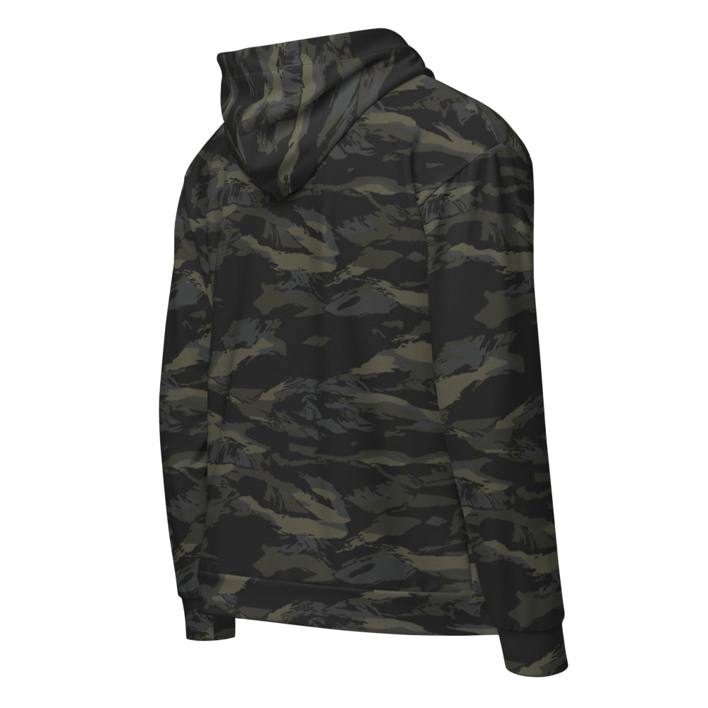 Multi-terrain Tiger Stripe Black CAMO Unisex zip hoodie - Zip Hoodie