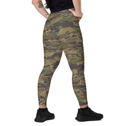 Multi-terrain Tiger Stripe CAMO Leggings with pockets - 2XS - Womens With Pockets