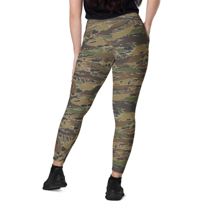 Multi-terrain Tiger Stripe CAMO Leggings with pockets - Womens With Pockets