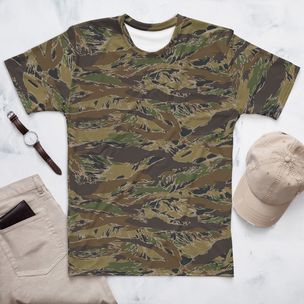 Multi-terrain Tiger Stripe CAMO Men’s t-shirt - XS - Mens T-Shirt