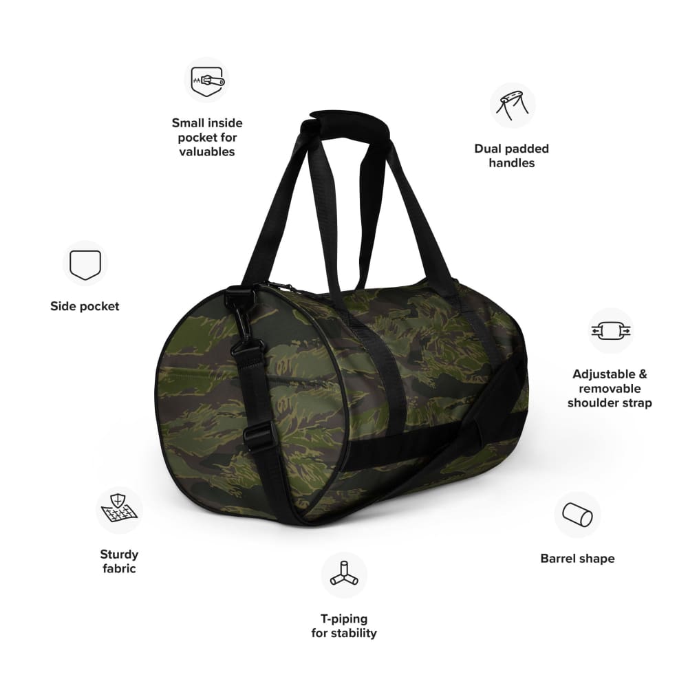 Multi-terrain Tiger Stripe Tropical CAMO gym bag