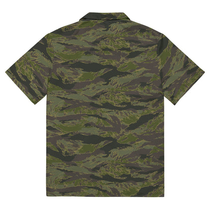 Multi-terrain Tiger Stripe Tropical CAMO Unisex button shirt - Button Shirt