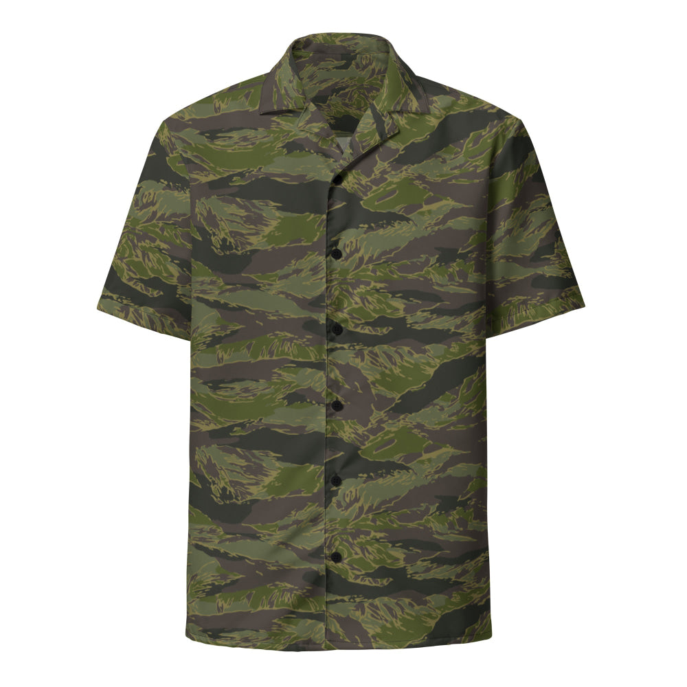 Multi-terrain Tiger Stripe Tropical CAMO Unisex button shirt - Button Shirt