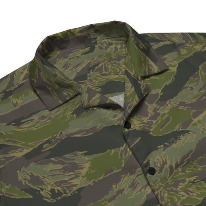 Multi-terrain Tiger Stripe Tropical CAMO Unisex button shirt - Button Shirt