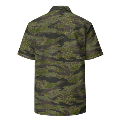 Multi-terrain Tiger Stripe Tropical CAMO Unisex button shirt - Button Shirt