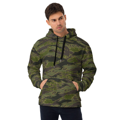 Multi-terrain Tiger Stripe Tropical CAMO Unisex Hoodie - 2XS