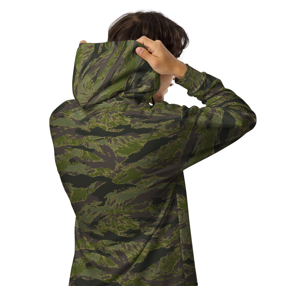 Multi-terrain Tiger Stripe Tropical CAMO Unisex zip hoodie - Zip Hoodie