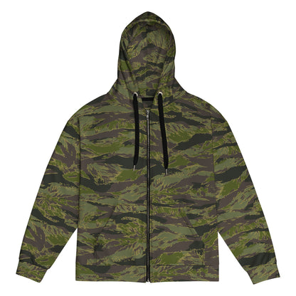 Multi-terrain Tiger Stripe Tropical CAMO Unisex zip hoodie - Zip Hoodie