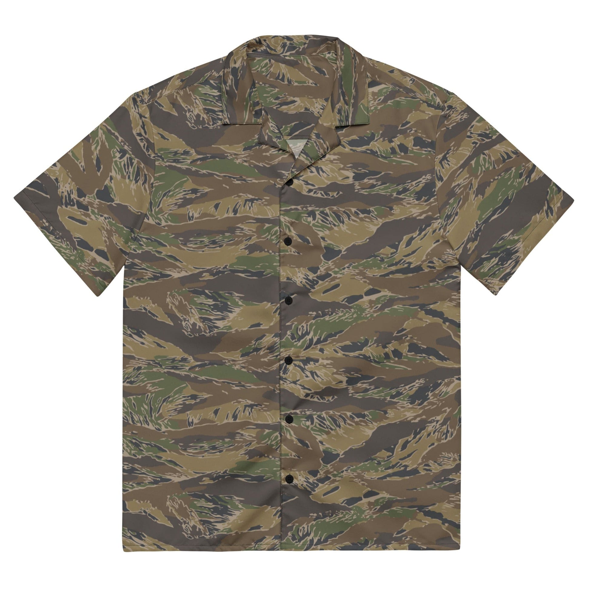 Multi-terrain Tiger Stripe CAMO Unisex button shirt - 2XS - Button Shirt