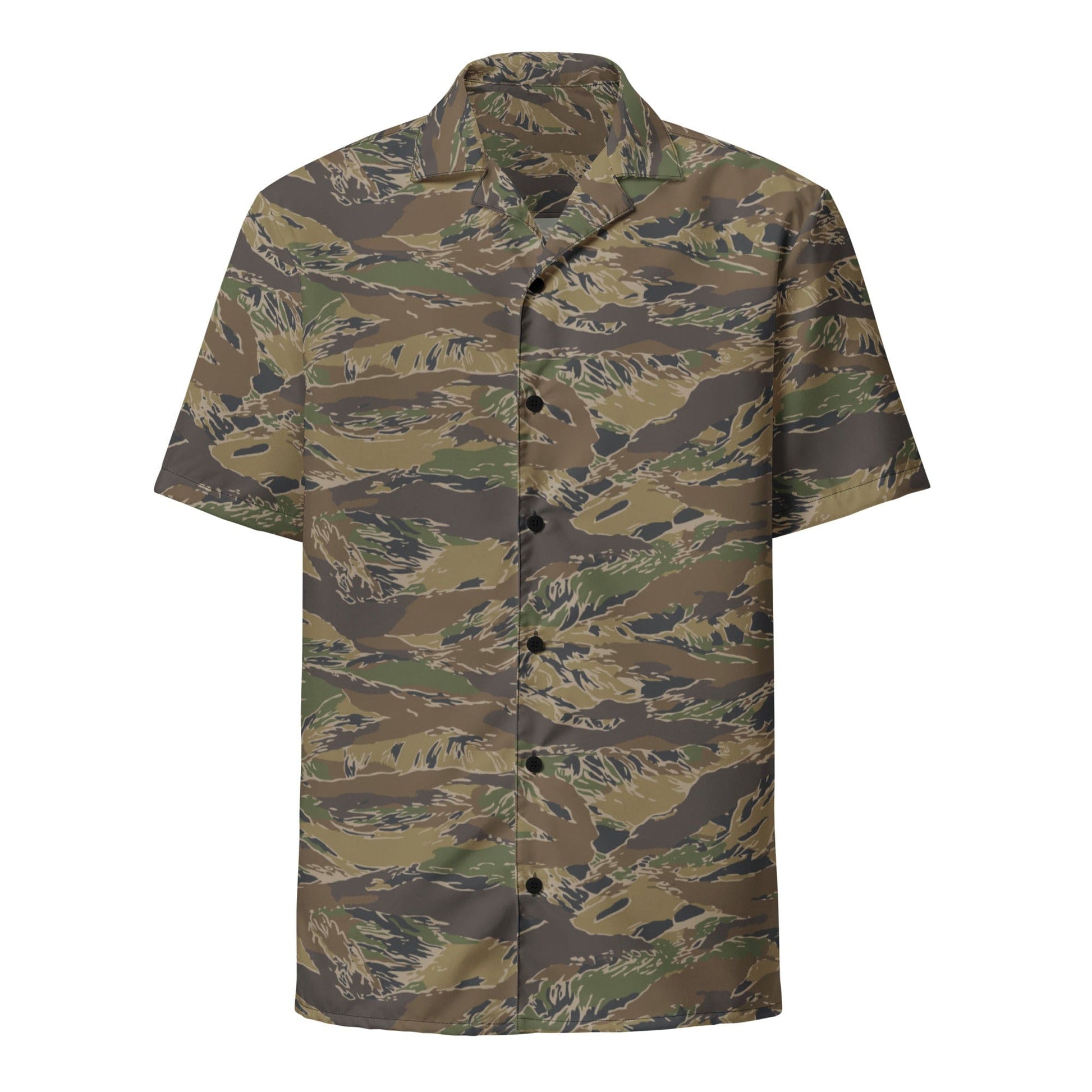 Multi-terrain Tiger Stripe CAMO Unisex button shirt - Button Shirt