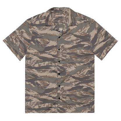 Multi-terrain Tiger Stripe Urban Rubble CAMO Unisex button shirt - 2XS - Button Shirt