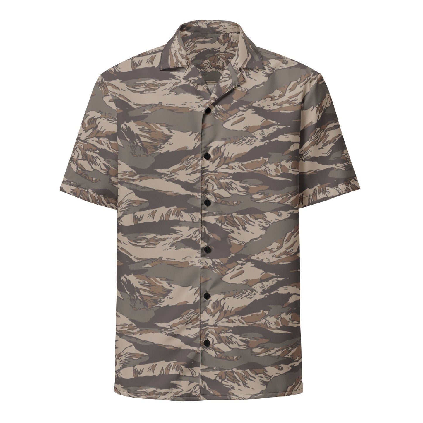 Multi-terrain Tiger Stripe Urban Rubble CAMO Unisex button shirt - Button Shirt