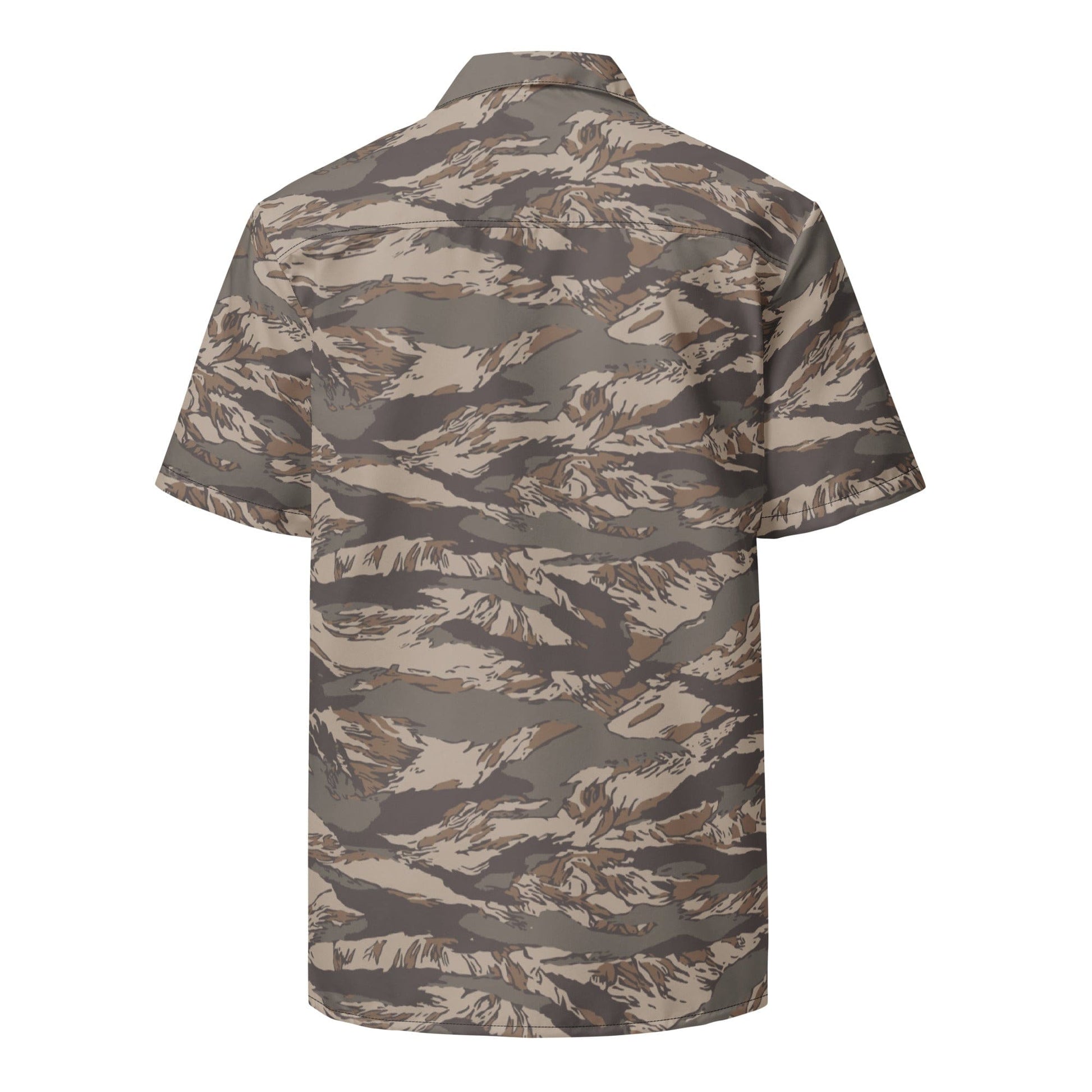 Multi-terrain Tiger Stripe Urban Rubble CAMO Unisex button shirt - Button Shirt