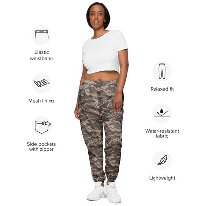 Multi-terrain Tiger Stripe Urban Rubble CAMO Unisex track pants - Track Pants