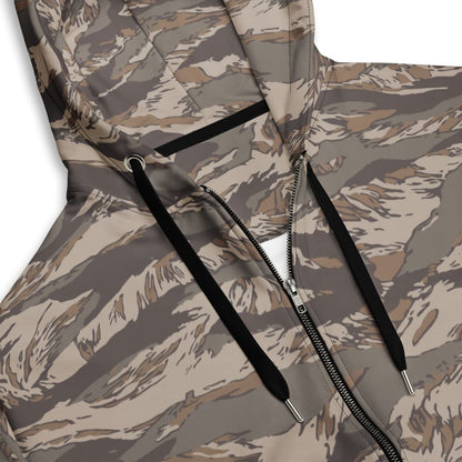 Multi-terrain Tiger Stripe Urban Rubble CAMO Unisex zip hoodie