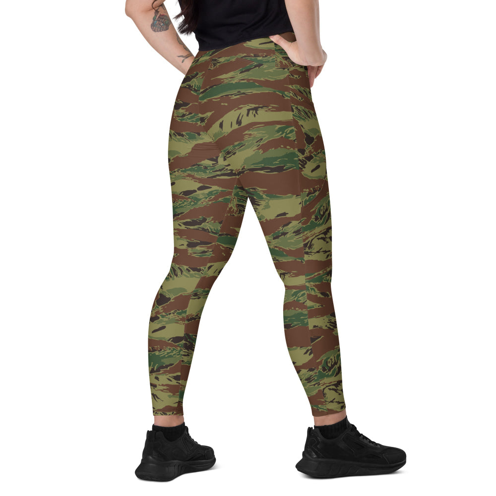 Multi-terrain Tiger Stripe Viper CAMO Leggings with pockets - 2XS - Womens With Pockets