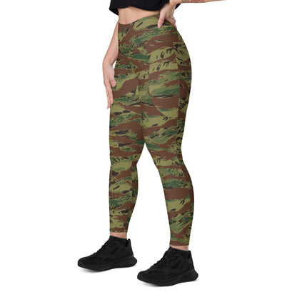 Multi-terrain Tiger Stripe Viper CAMO Leggings with pockets - Womens With Pockets