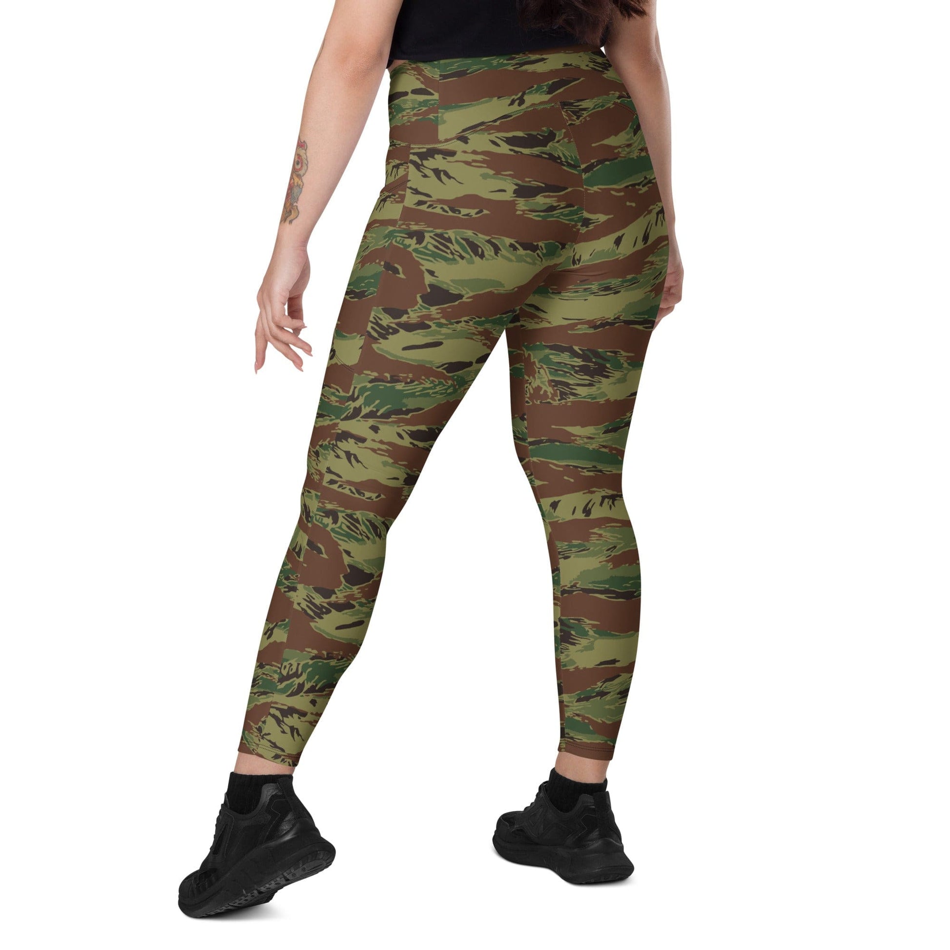 Multi-terrain Tiger Stripe Viper CAMO Leggings with pockets - Womens With Pockets