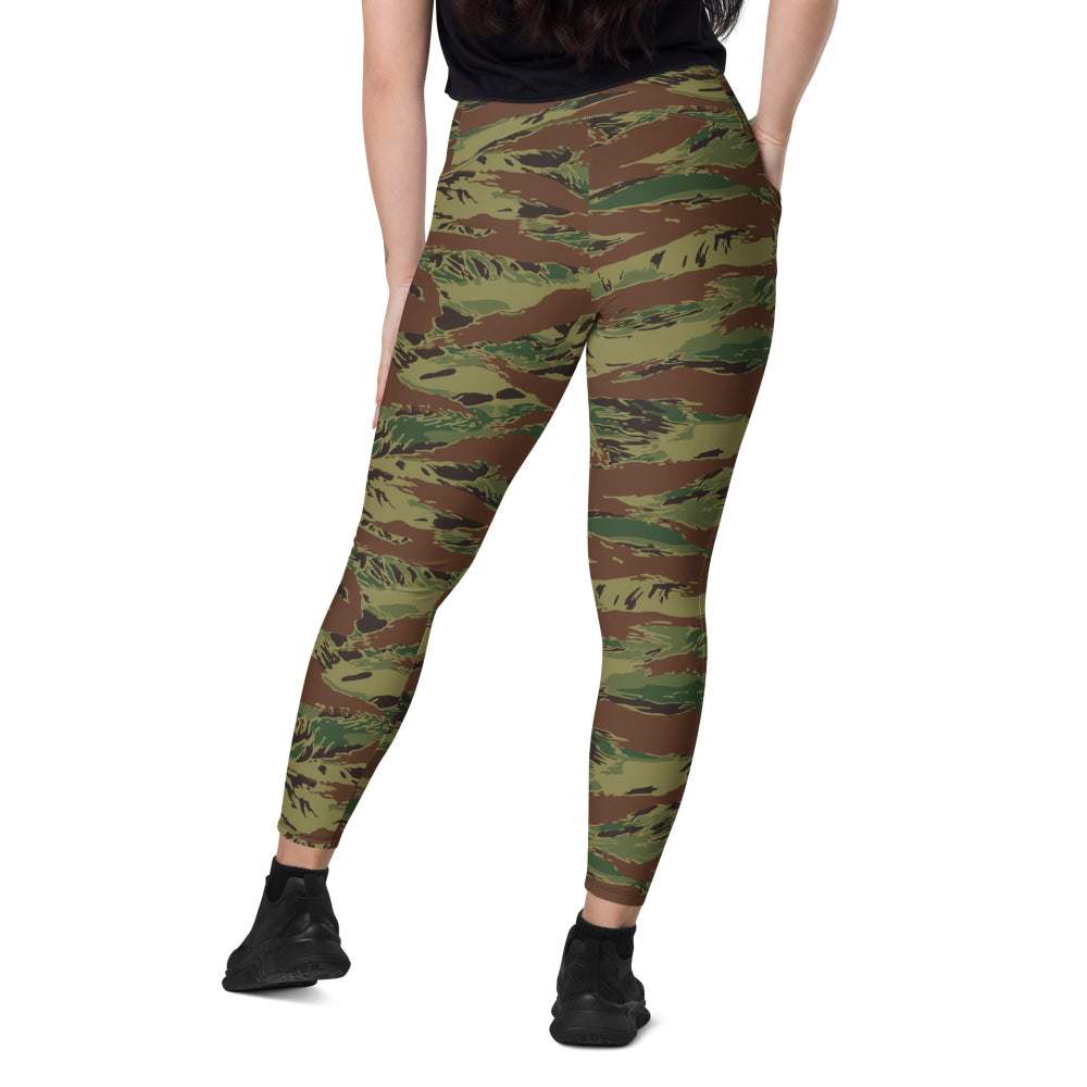 Multi-terrain Tiger Stripe Viper CAMO Leggings with pockets - Womens With Pockets